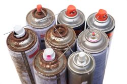 used aerosol cans